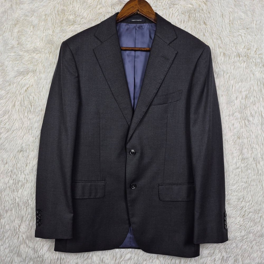 Suitsupply Napoli Blazer Mens 38R Charcoal‎ Grey Vitale Barberis Canonico Wool